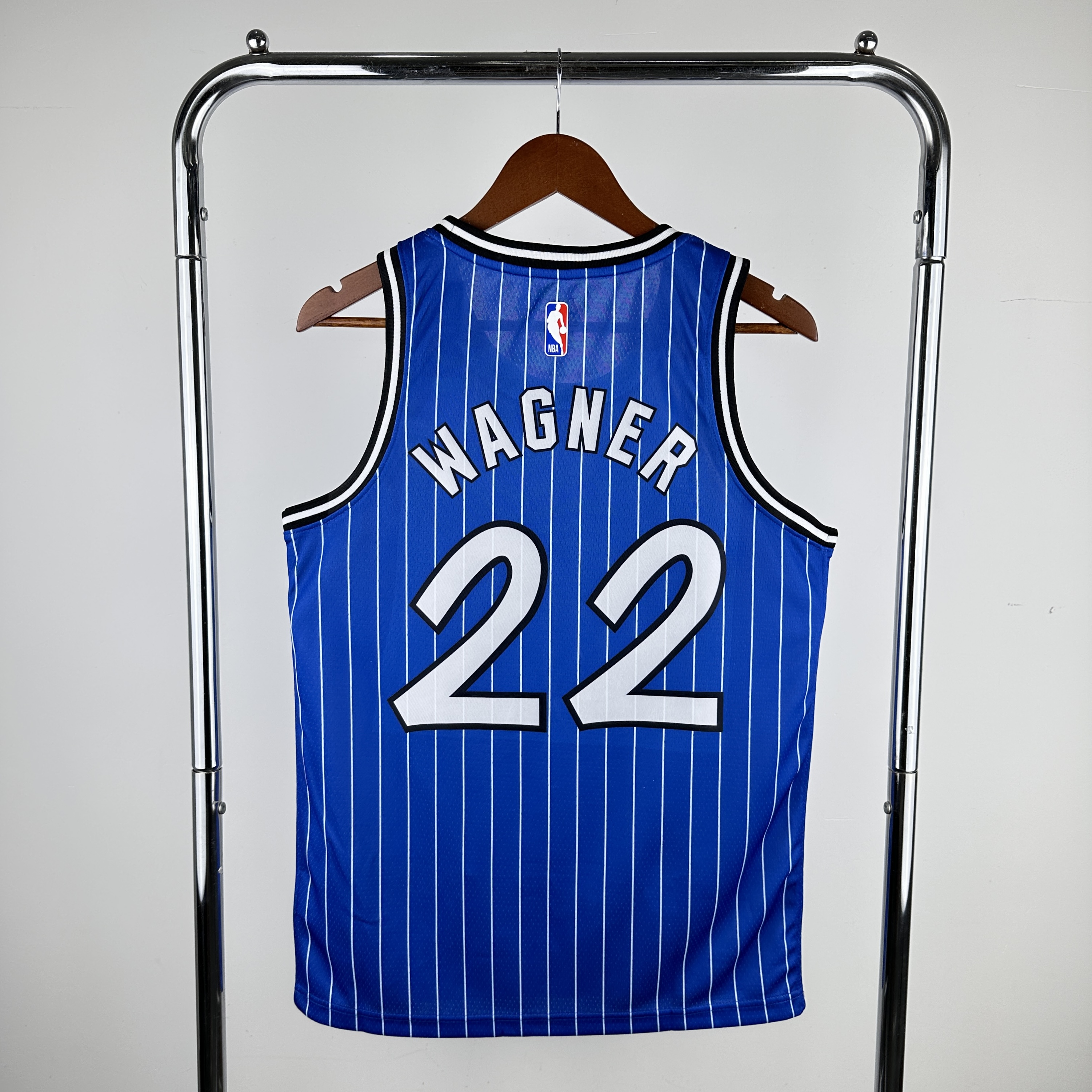 Men Orlando Magic #22 Wagner Blue stripe Throwback Nike 2024 NBA Jersey->orlando magic->NBA Jersey